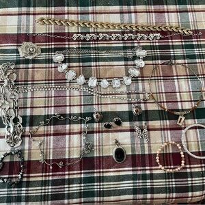 Lot of silver and gold bling jewelry